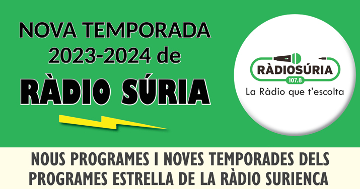 NOVA TEMPORADA DE L'EMISSORA MUNICIPAL RADIO SURIA