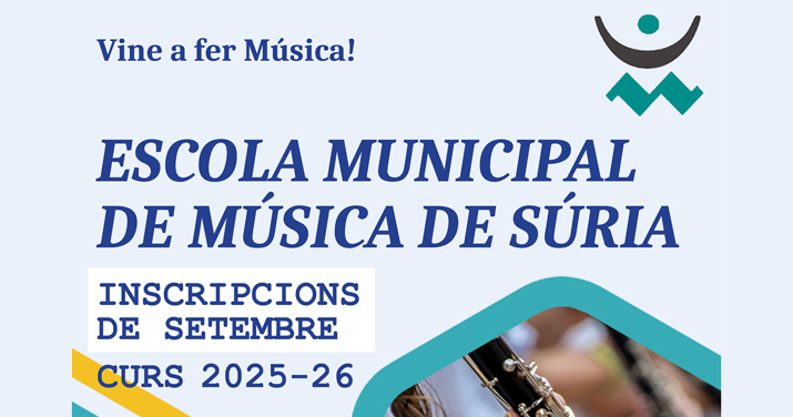 INSCRIPCIONS DE SETEMBRE DE L'ESCOLA MUNICIPAL DE MUSICA