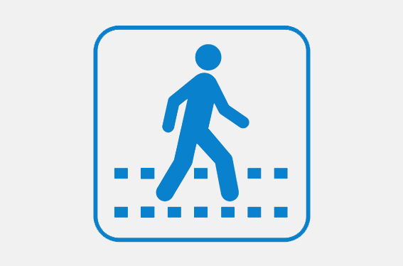 Logotip de passos de vianants.