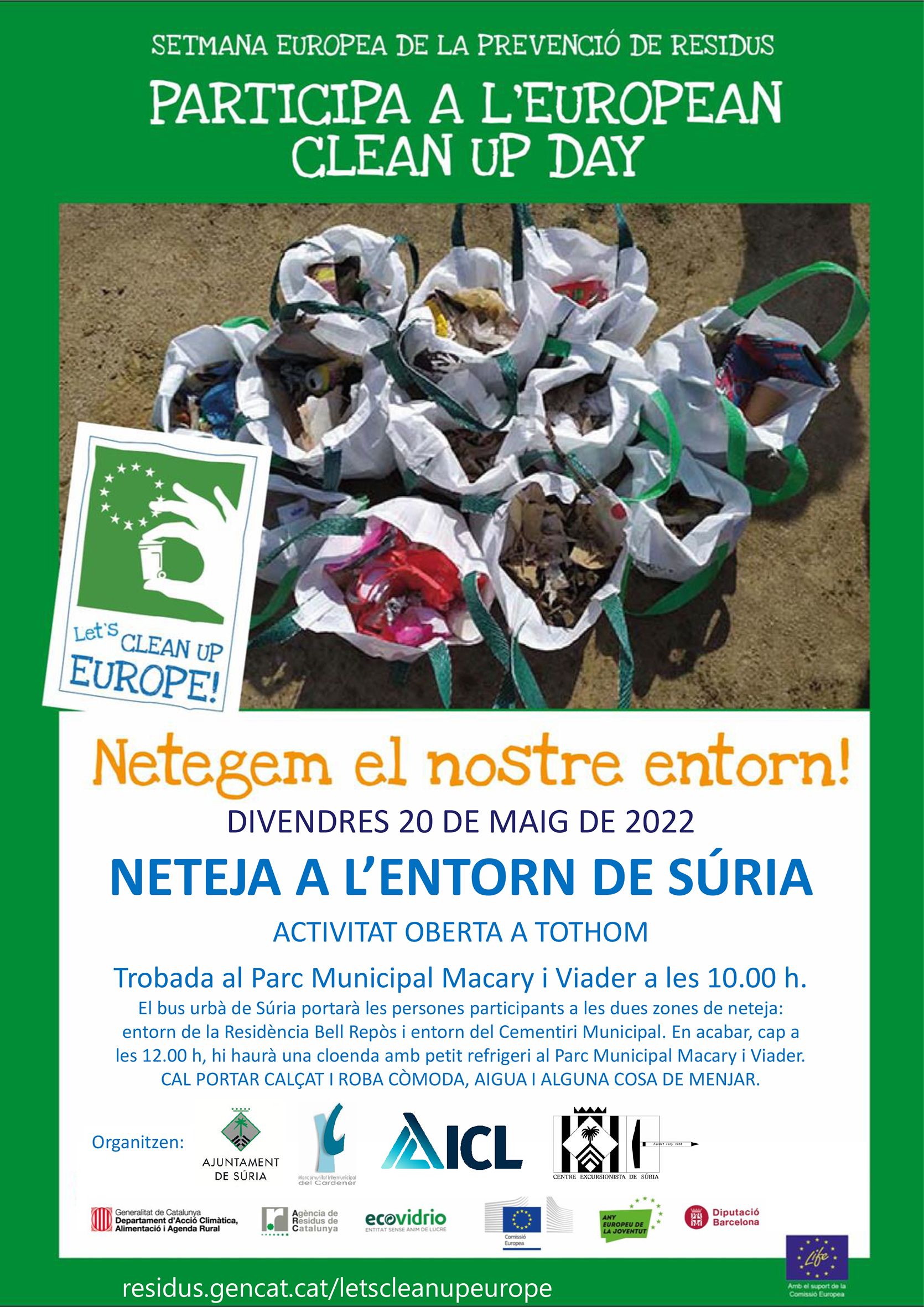 Setmana Europea de la Prevenció de Residus: acció de neteja a l'entorn de Súria