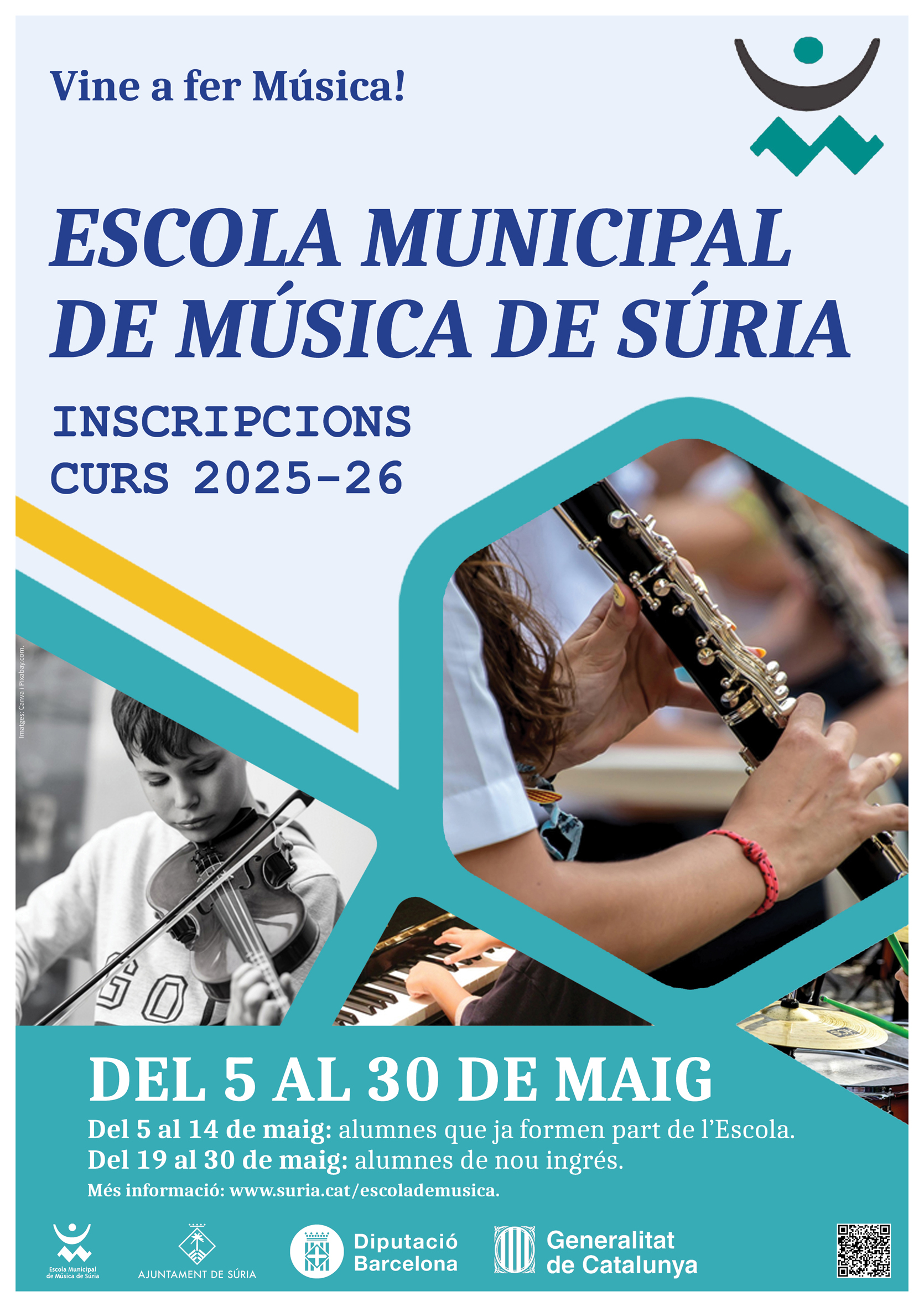 Període d'inscripcions de l'Escola Municipal de Música per al curs 2025-26