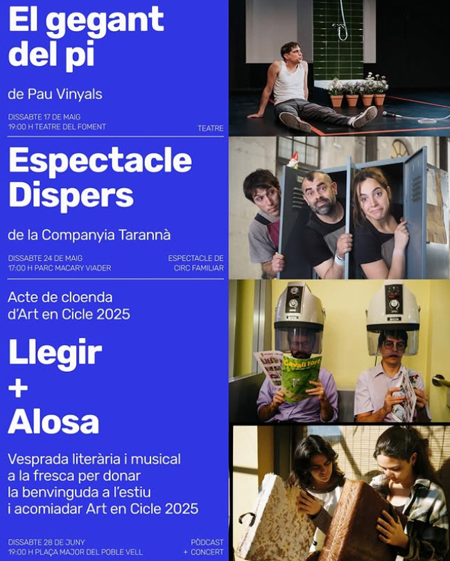 Imatge de difusió del 8è Festival Art en Cicle - Dies 17 i 24 de maig, i 28 de juny.