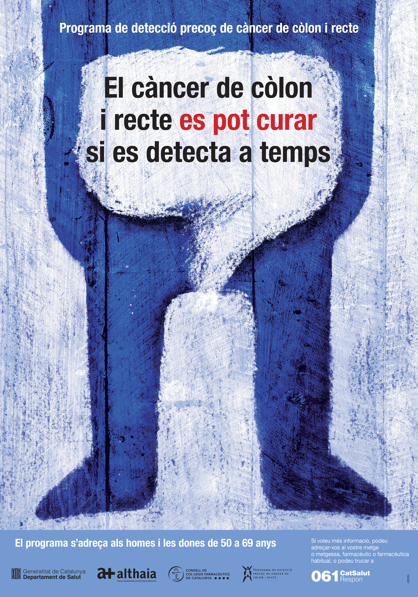 Cartell de la campanya de detecció precoç del càncer de còlon i recte.