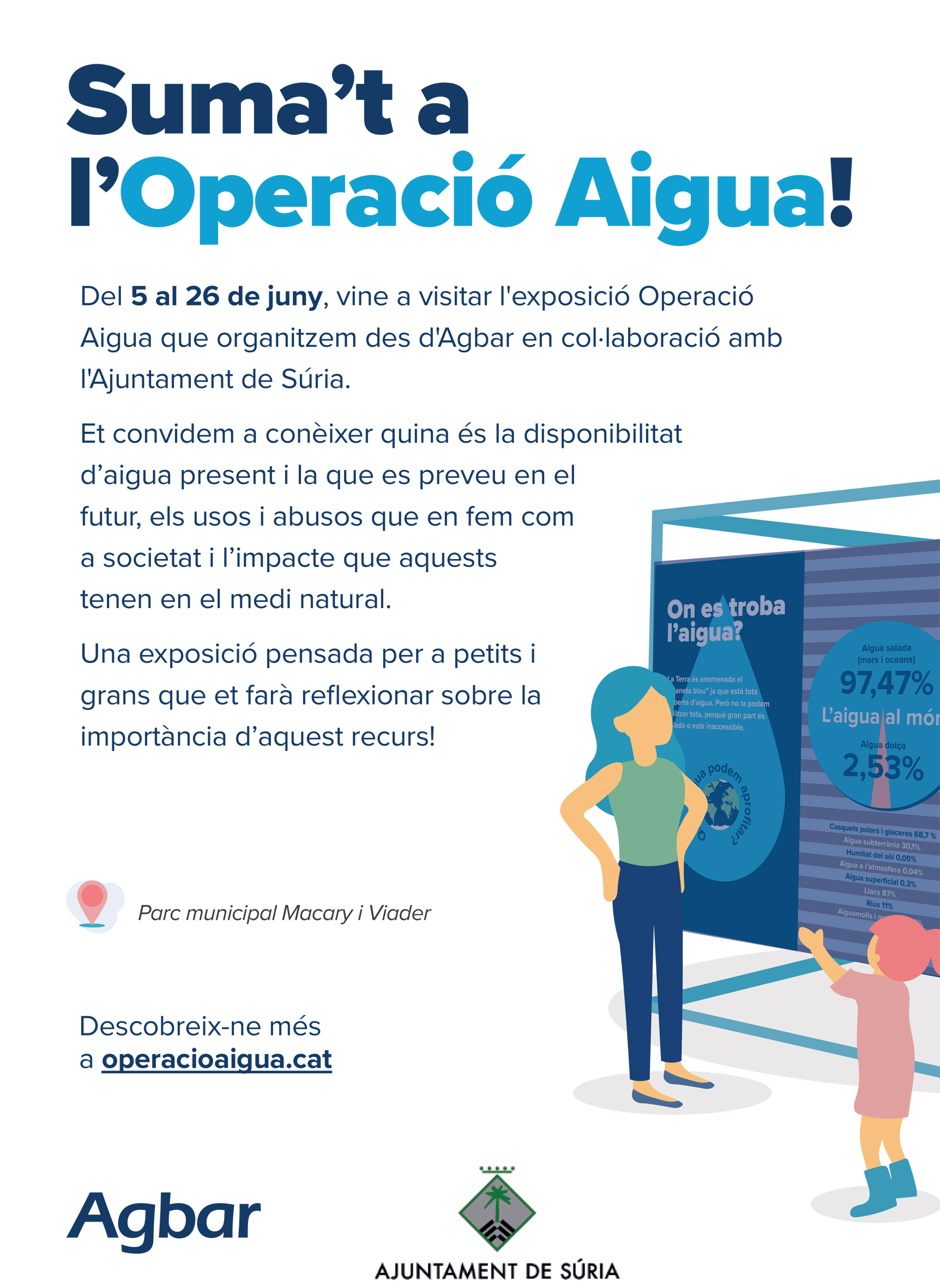 Cartell de l'exposició 'Operació Aigua' - Del 5 al 26 de juny.