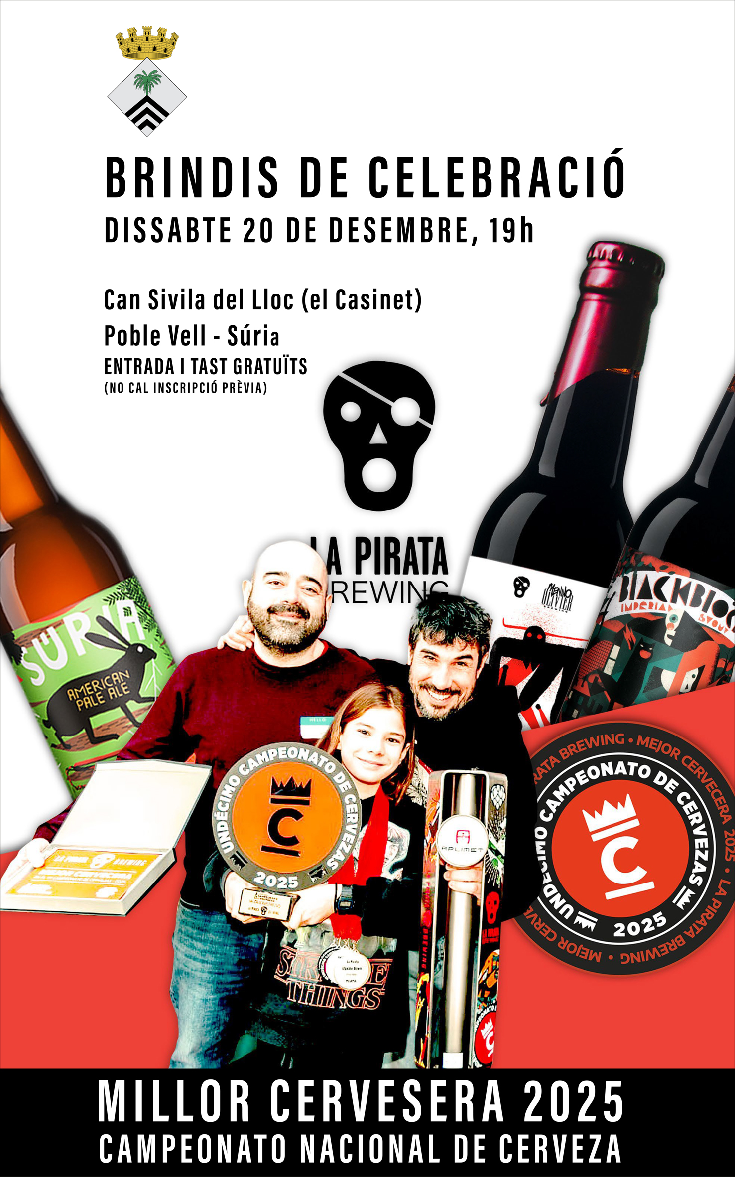 Brindis de celebraci&oacute; de La Pirata Brewing com a Millor Cervesera 2025