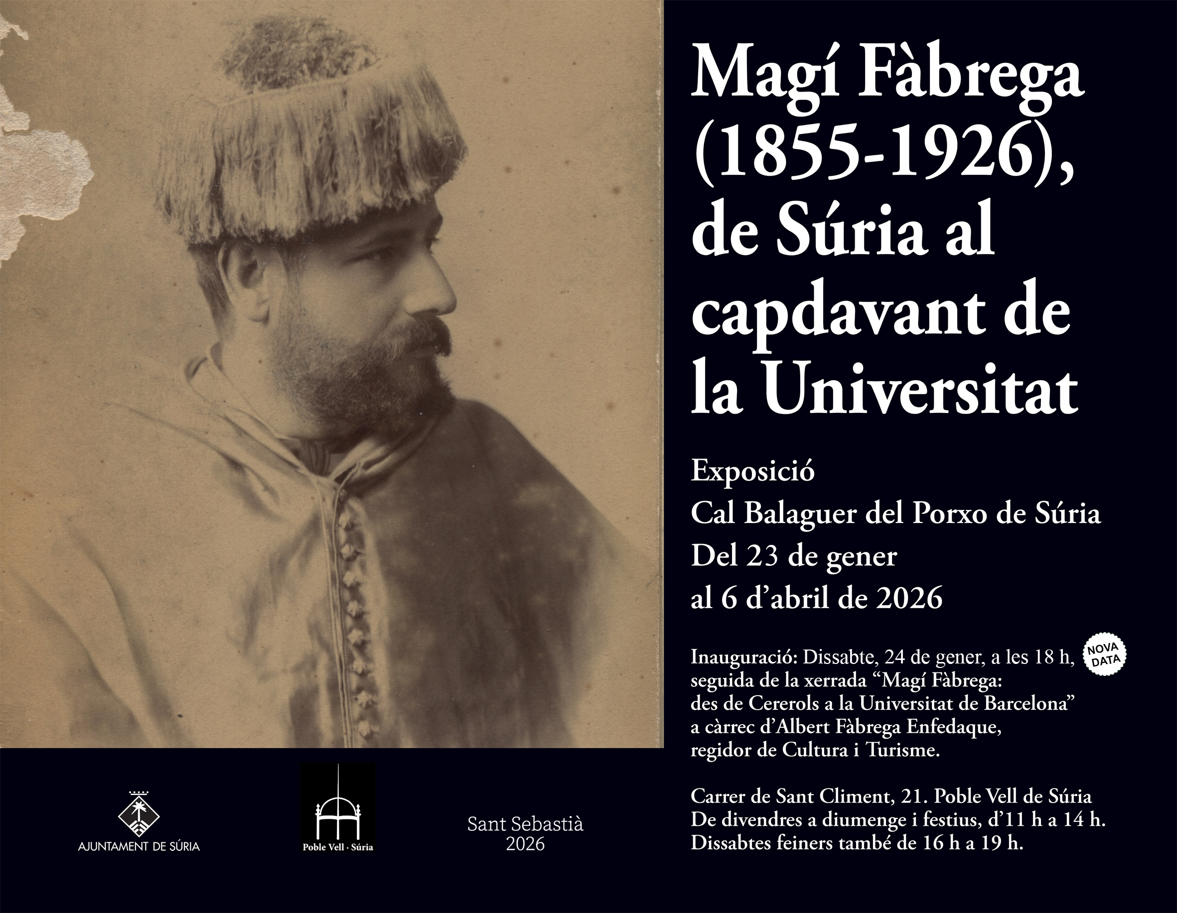 Imatge de difusi&oacute; de l'exposici&oacute; 'Mag&iacute; F&agrave;brega (1855-1926), de S&uacute;ria al capdavant de la Universitat' - Del 23 de gener al 6 d'abril.