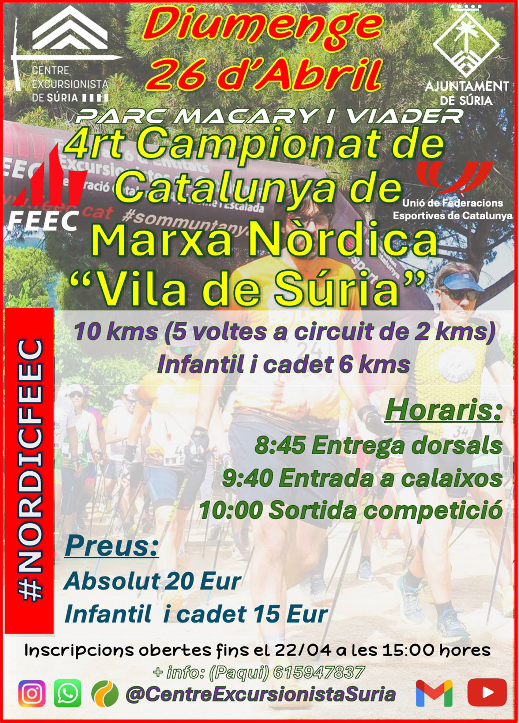 4t Campionat de Marxa N&ograve;rdica de Catalunya 'Vila de S&uacute;ria'