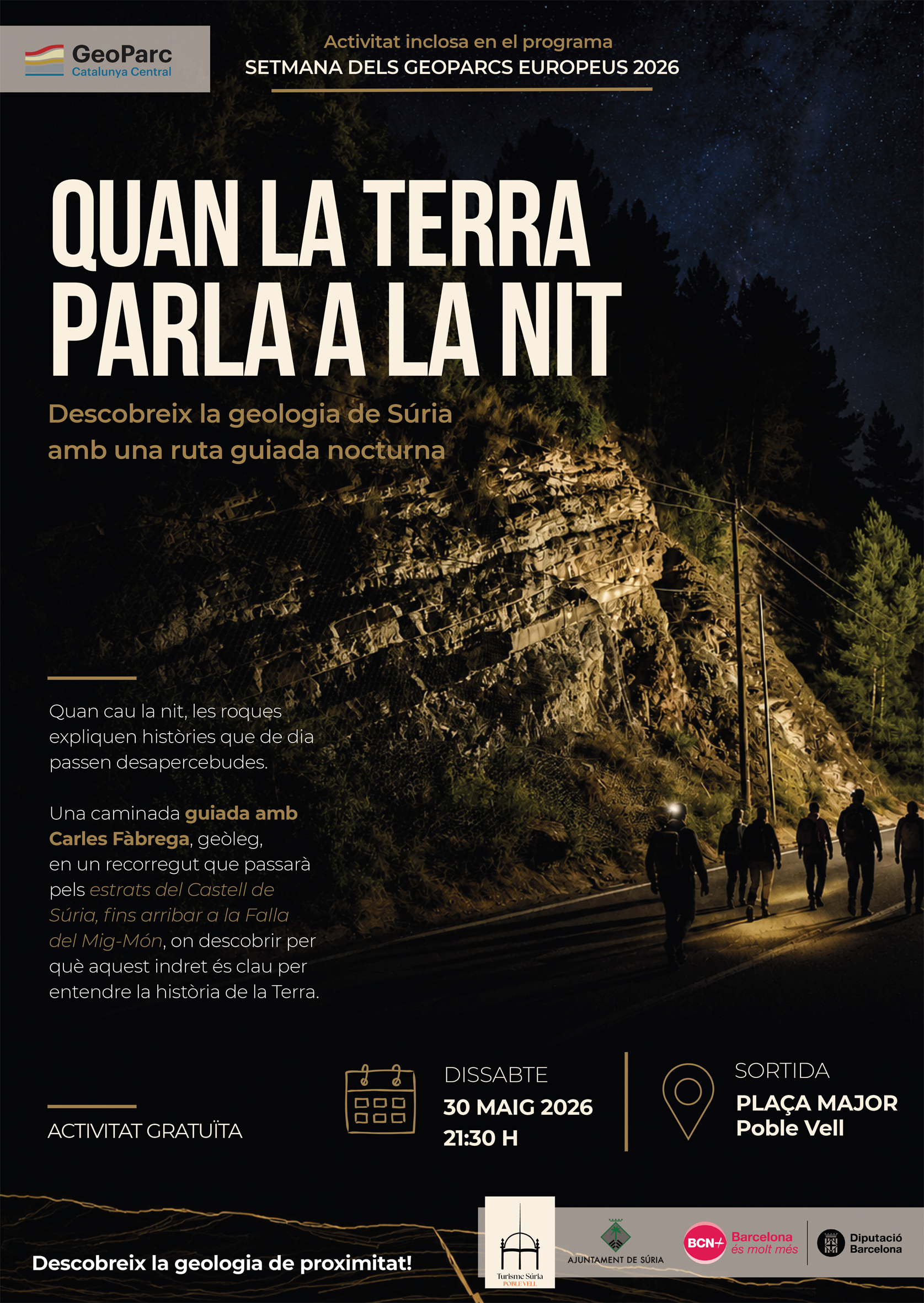 Ruta geol&ograve;gica nocturna: Quan la Terra parla a la nit