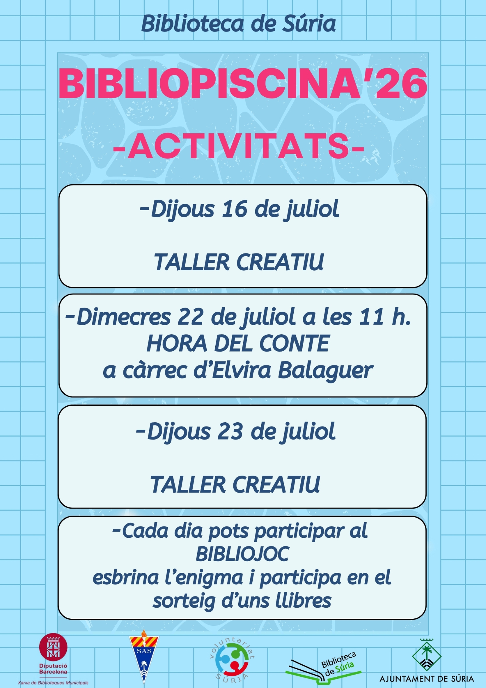 Bibliopiscina: Taller creatiu