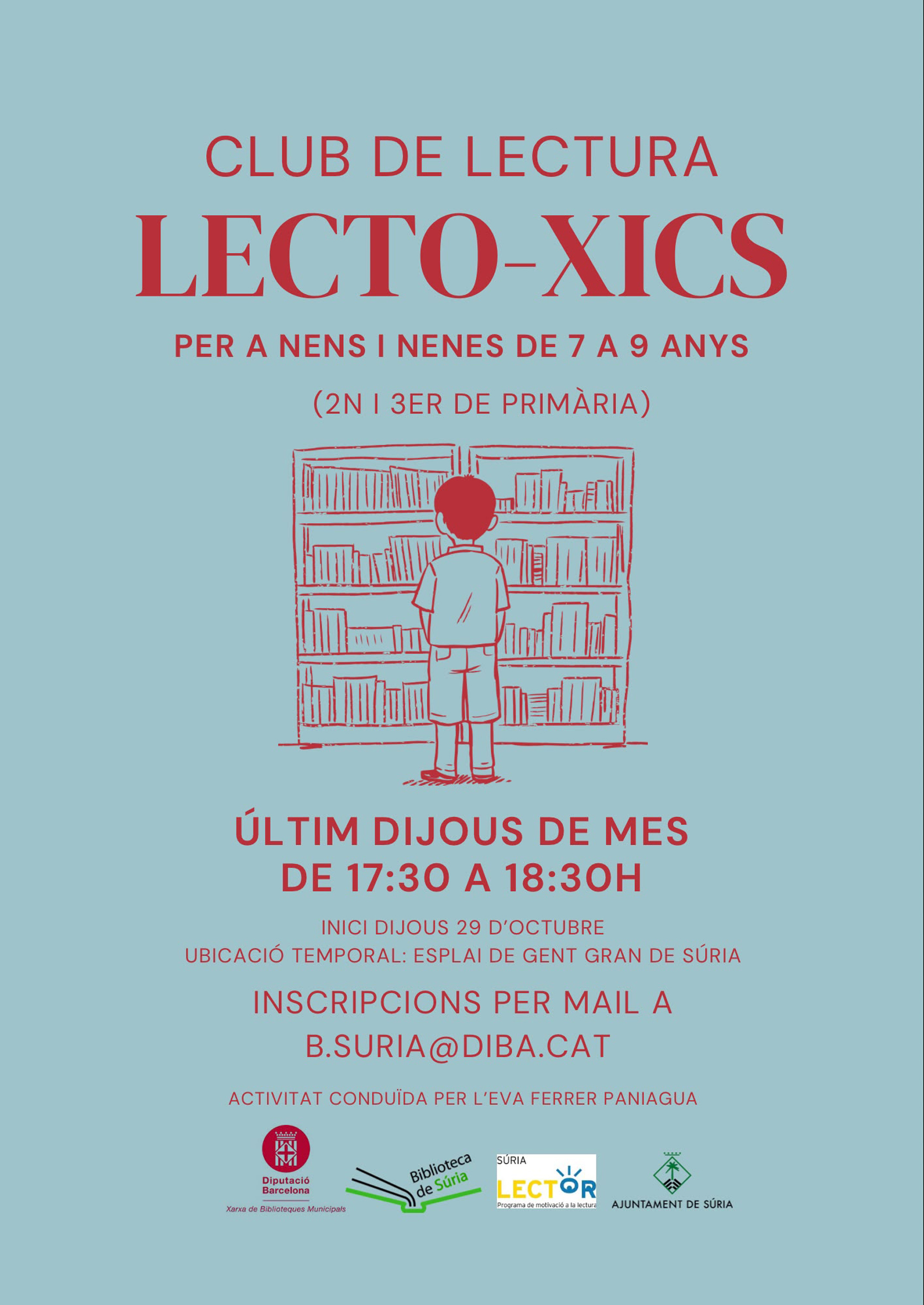 Cartell del Club de Lectura Lecto-Xics de la Biblioteca - Dijous 29 d'octubre.