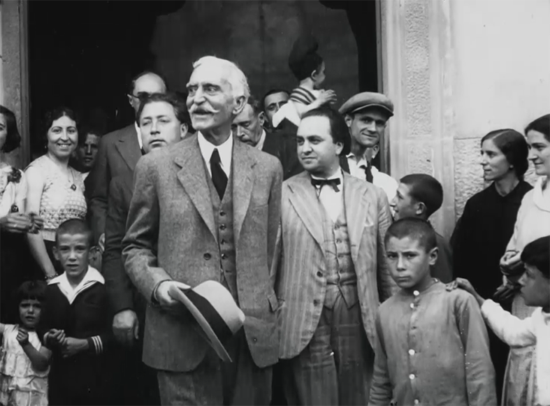 Imatge de la visita del President Francesc Macià a Súria, procedent de la filmació original de 1932, restaurada i digitalitzada.