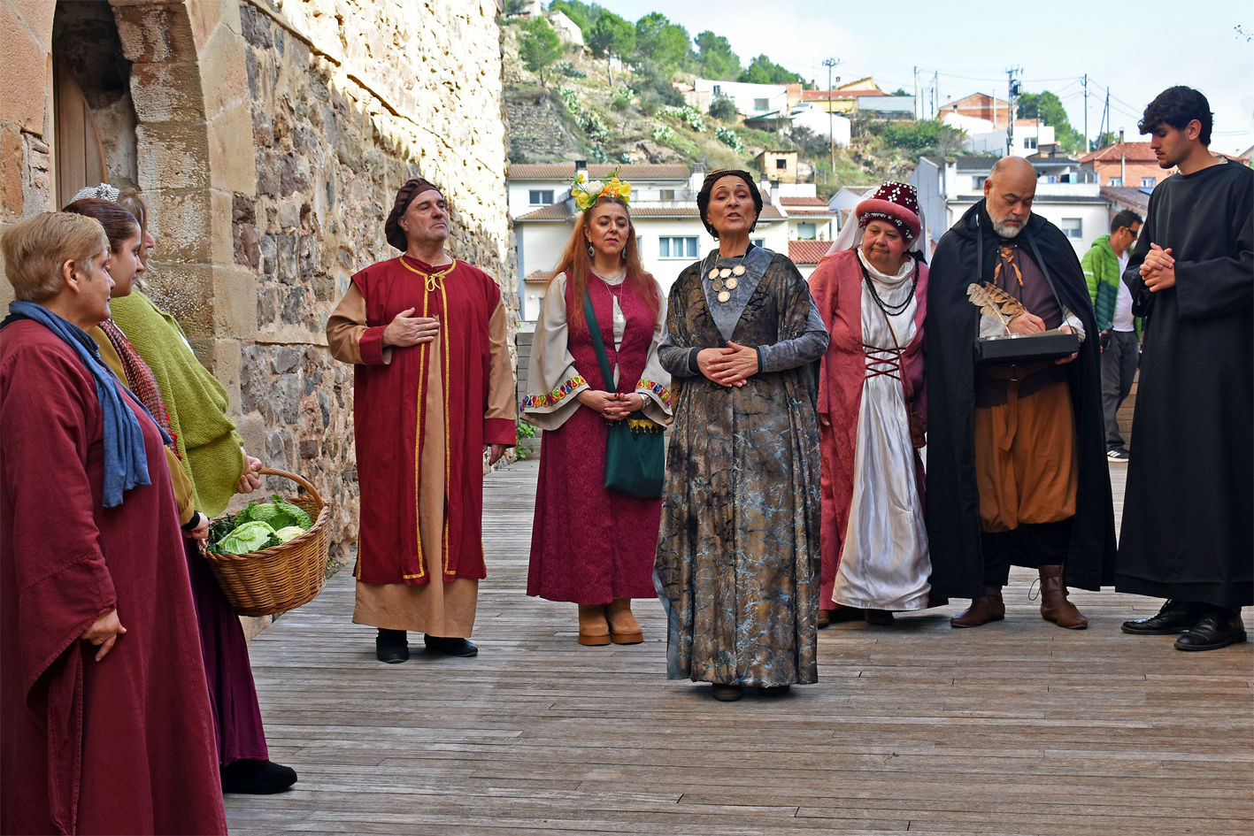 Personatges de la 21a Fira Medieval d'Oficis de Súria, al Clos del Castell.