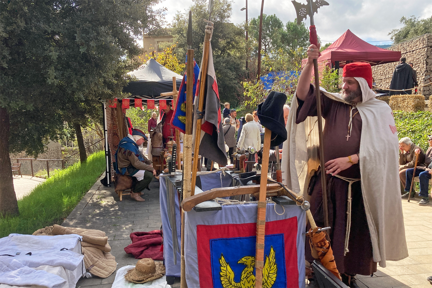 Campament de la 21a Fira Medieval d'Oficis de Súria a l'Espai Firal dels Galàpets.