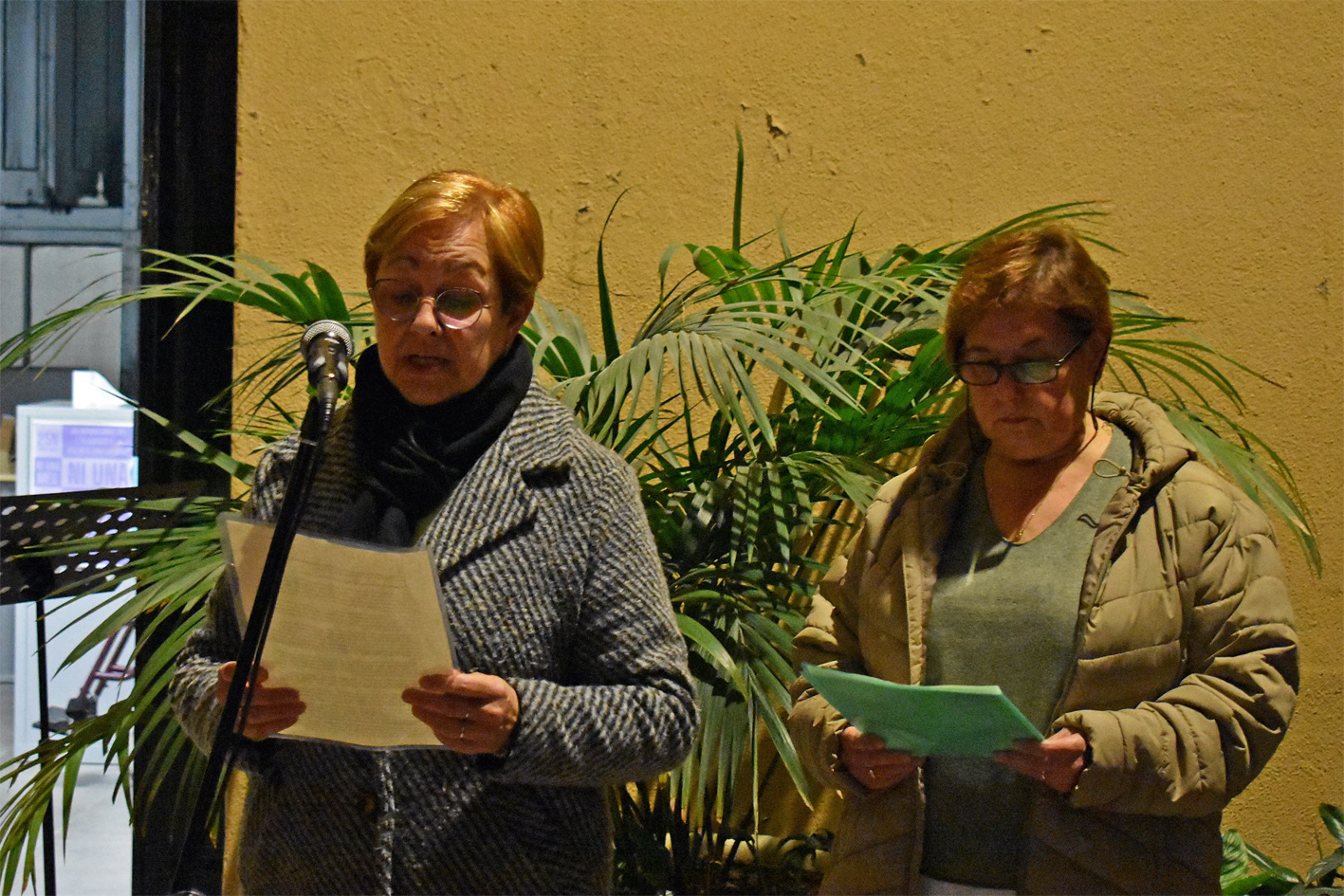 Lectura del manifest durant l'acte central del Dia Internacional per l'erradicaciÃ³ de la violÃ¨ncia vers les dones, a la Casa de la Vila.