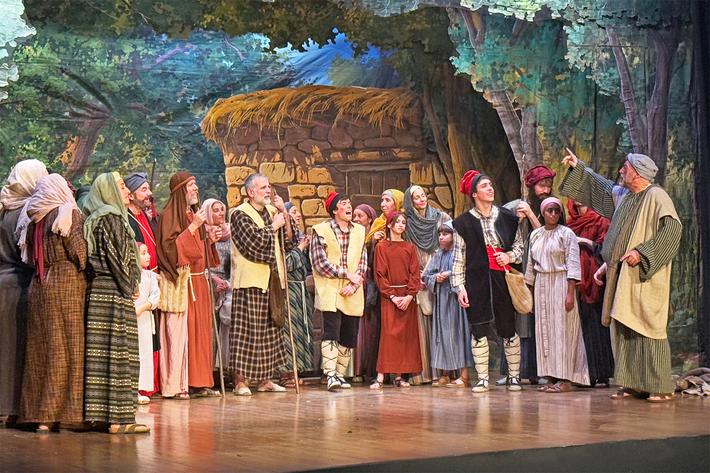Escena d'Els Pastorets de SÃºria, amb organitzaciÃ³ i posada en escena del Foment Cultural.