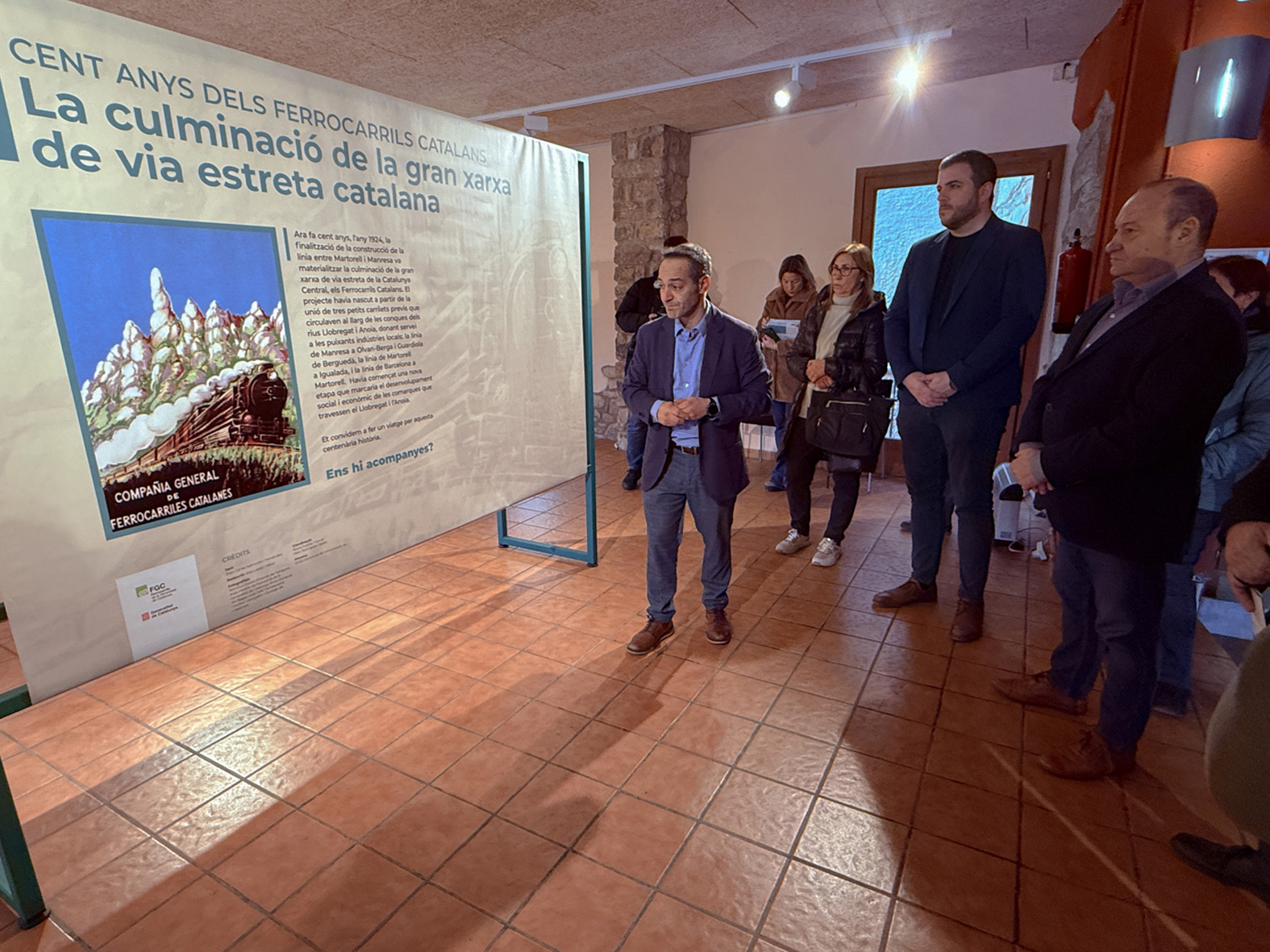 Visita guiada a lâ€™exposiciÃ³ sobre el centenari dels Ferrocarrils Catalans, inaugurada a Cal Balaguer del Porxo dins del programa de la Festa de Sant SebastiÃ .