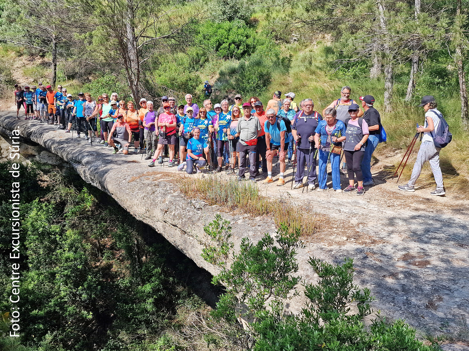 Caminada fora vila al Pont de les Arnaules, a càrrec del Centre Excursionista de Súria, dins del programa de la 4a Escola de Salut de Súria.