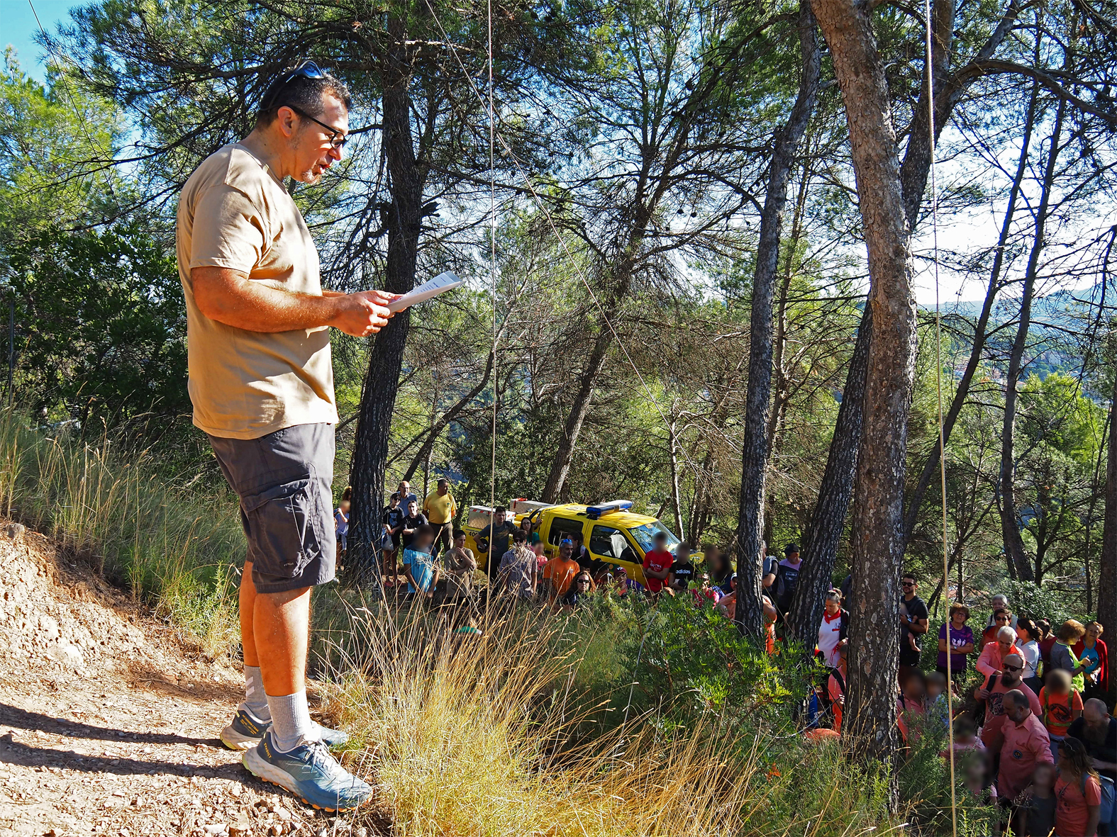 Lectura del manifest a la Torre, dins de l'acte central de l'Onze de Setembre a Súria.
