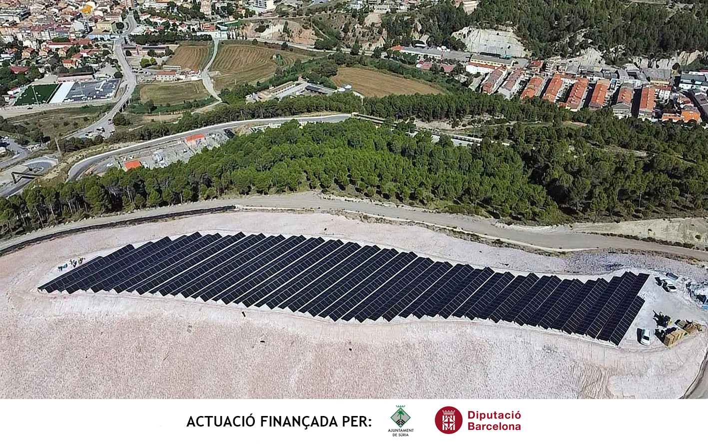 Avança el projecte de parc solar del dipòsit salí vell, després de la instal·lació de les plaques fotovoltaiques