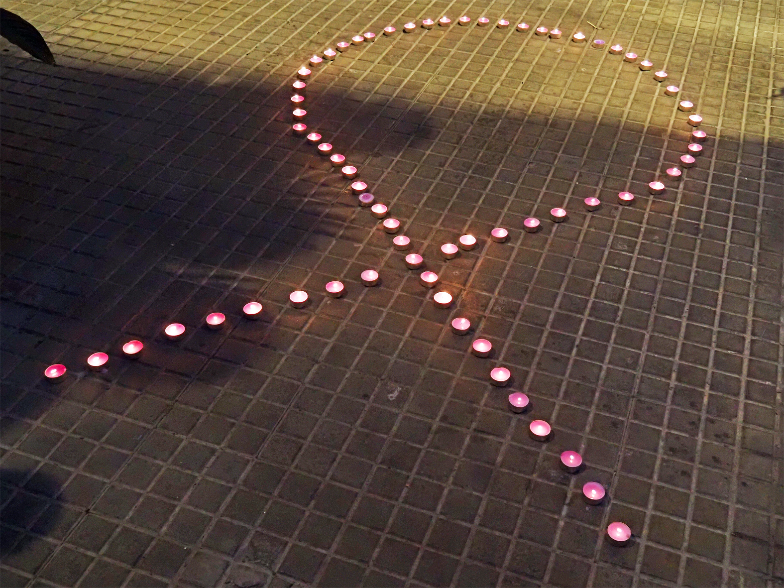 LlaÃ§ simbÃ²lic amb espelmes durant lâ€™acte central del Dia Internacional per a lâ€™eliminaciÃ³ de la violÃ¨ncia contra les dones, a la Casa de la Vila.