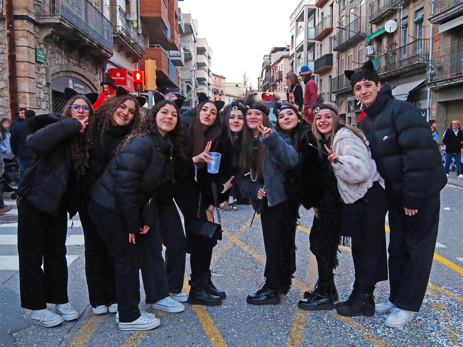 Participants en la rua del Carnestoltes de S&uacute;ria.