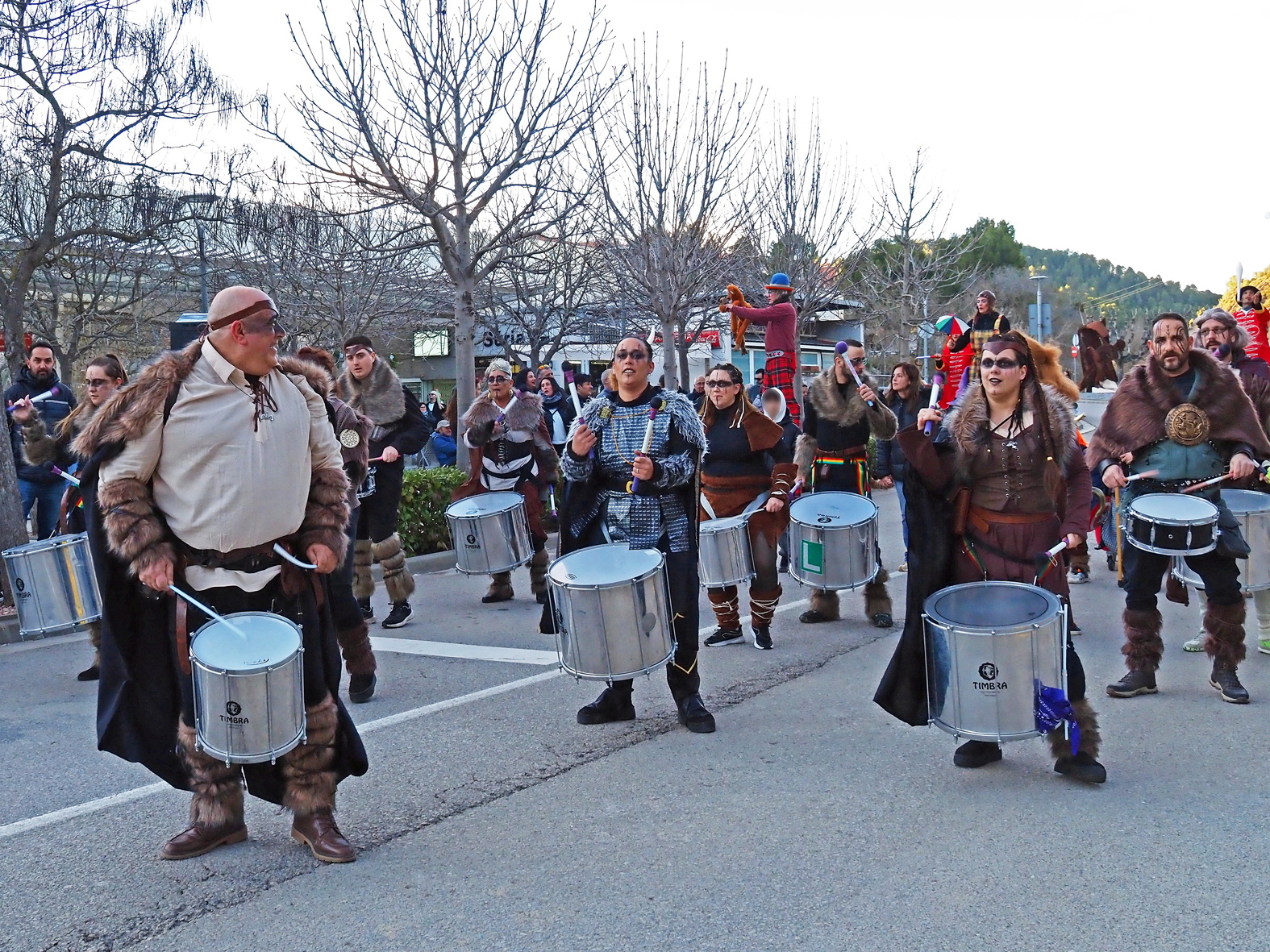 Batucada de la rua del Carnestoltes de S&uacute;ria.