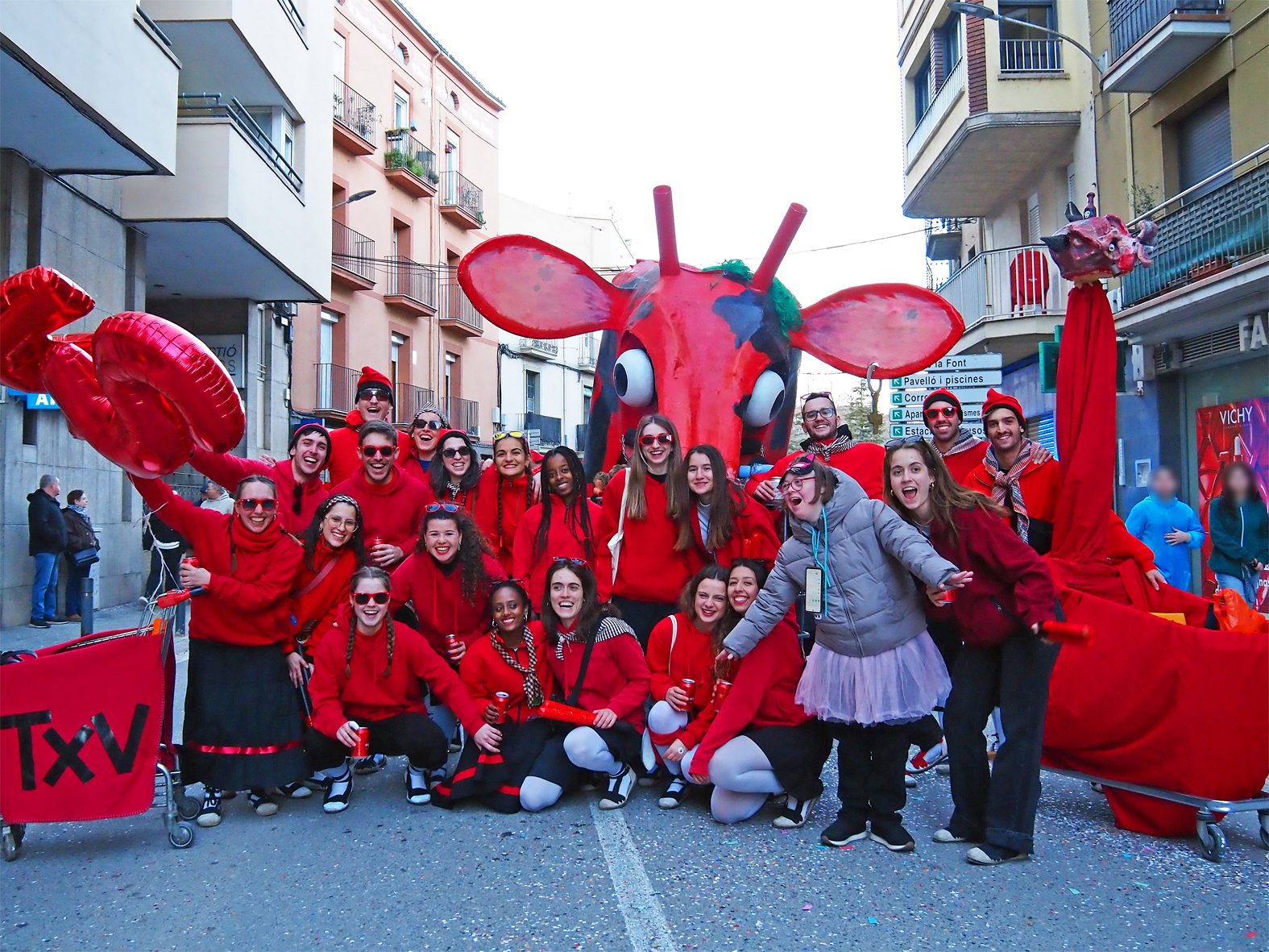 Participants en la rua del Carnestoltes de S&uacute;ria.