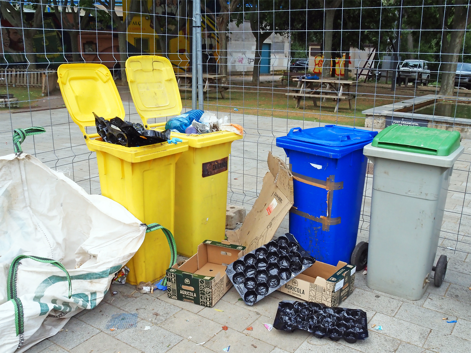 Residus recollits en la primera jornada de la campanya Let's Clean Up Europe amb les Escoles Verdes de S&uacute;ria, a l'entorn del riu Cardener.