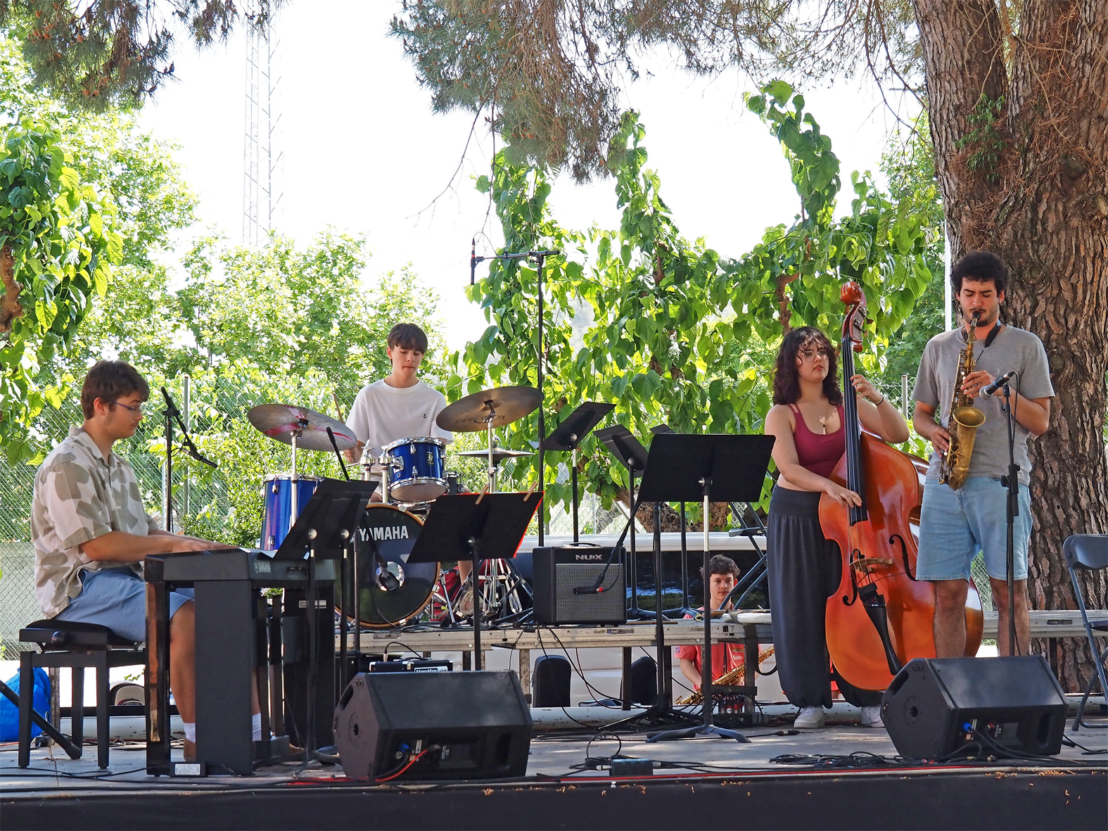Actuaci&oacute; de Proyecto Jazz for Kids (Osca) durant la matinal de cloenda del Festival Festeig al Passeig Jazz Band, al Parc Municipal Macary i Viader.