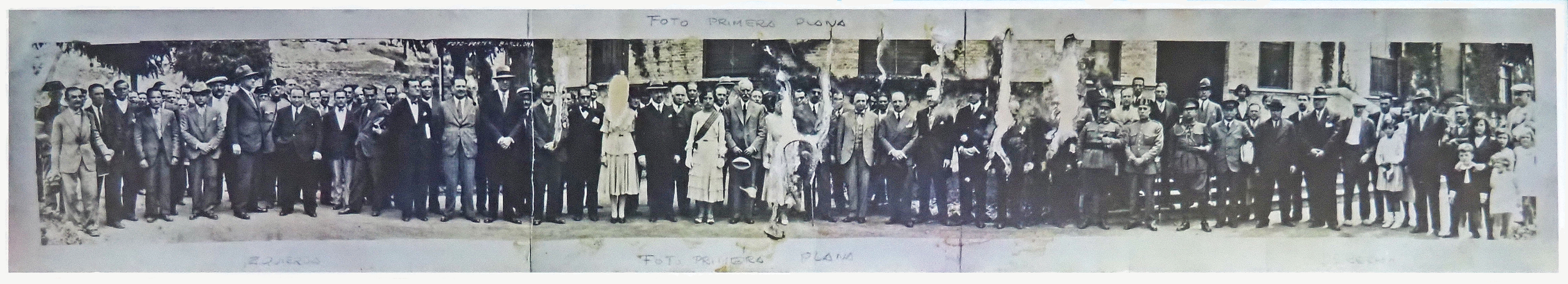 Foto de la visita del President Francesc Maci&agrave; a S&uacute;ria durant l'any 1932, donada pel publicista surienc Robert Rodergas a l'Arxiu Municipal de S&uacute;ria.